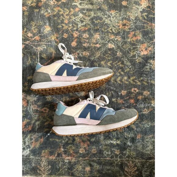 New Balance 237 Low Norway Spruce Storm Blue Cream Green Sneakers Sz 6.5 - Picture 3 of 12